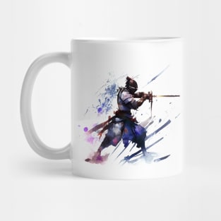 Samurai Warior watercolor painting Mug